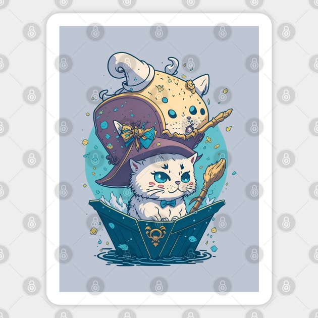 Captain Catbeard - Sailing the Seven Seas Magnet by ZeePixels